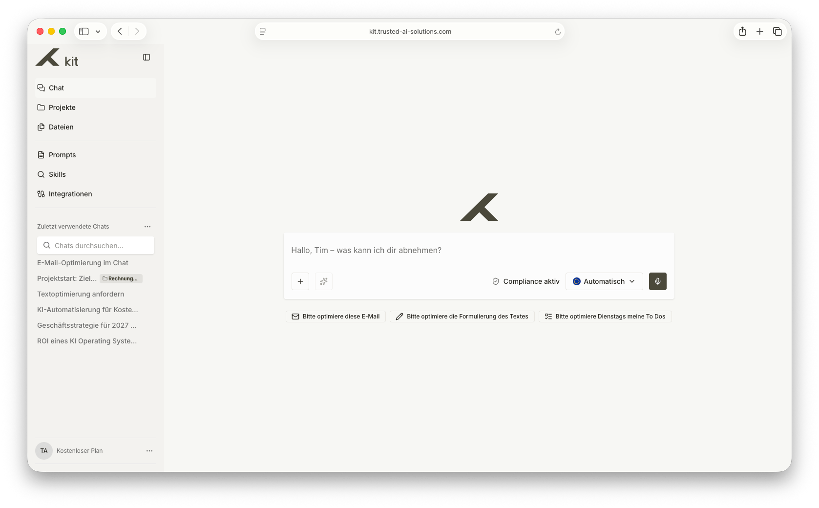 kit Chat-Interface